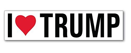 I Love Heart Trump – Sticker Decal 8″w X 2″h Make/Save America 2024