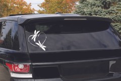 Beautiful Butterfly tattoo art #6 for car truck laptop decal sticker 6″White