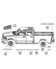 Genuine Mopar Tailgate Decal 5182409AA