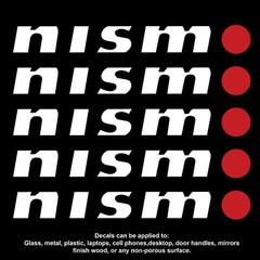 Nismo rim decal sticker adhesive all nissans 5 DECALS wheels handles 2.5wro etc