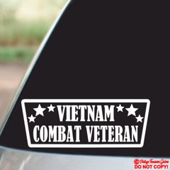 VIETNAM COMBAT VETERAN Vinyl Decal Sticker Car Truck Window Bumper WAR CONFLICT