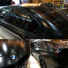 Whole Car Wrap Pearl Metal Satin Chrome Vinyl Adhesive Sticker Black Flexible US