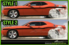 Side Racing Stripes Graphics FITS Dodge Challenger 2008-2014 2015-2023
