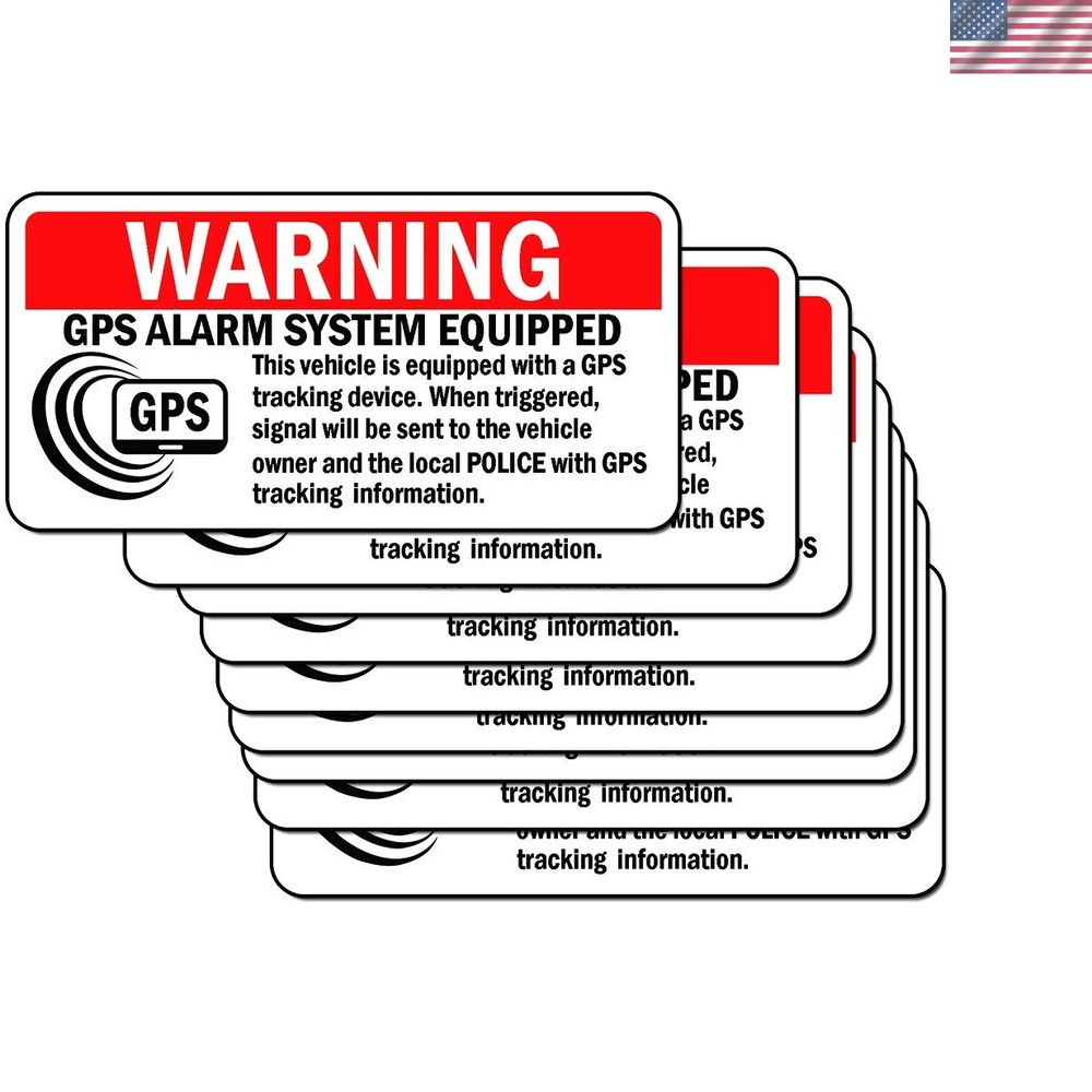 High-Quality Vinyl Anti-Theft Stickers – 10 Count 2″x4″ for Vehicle Safety