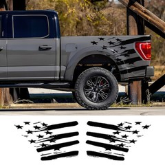 Black Rear Trunk Side Bed Sticker Vinyl Decal For Dodge RAM 1500 2500 Pickup