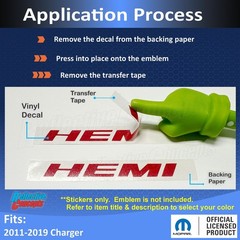 HEMI Fender Badge Overlay Decals (pair) – 2011-2019 Dodge Charger