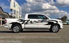 204″ x 21″ Racing Checkered Flag Graphic Stripe Decal Sticker Van Truck Vehicle
