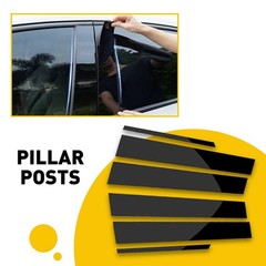 1/2set Glossy Pillar Posts Door Trim Cover For Toyota Corolla 2014-2018 Window H