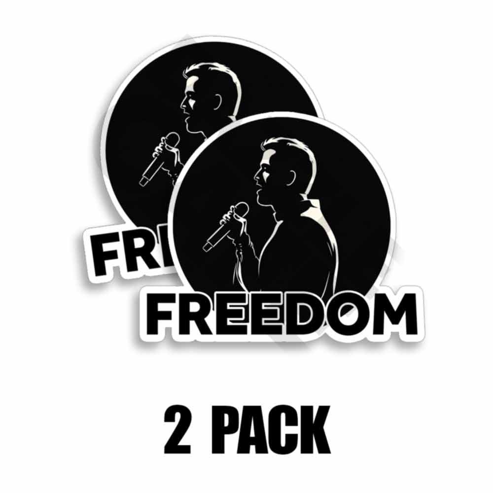 Freedom Charlie Kirk RIP Sticker Black Decal High quality vinyl 2 PACK