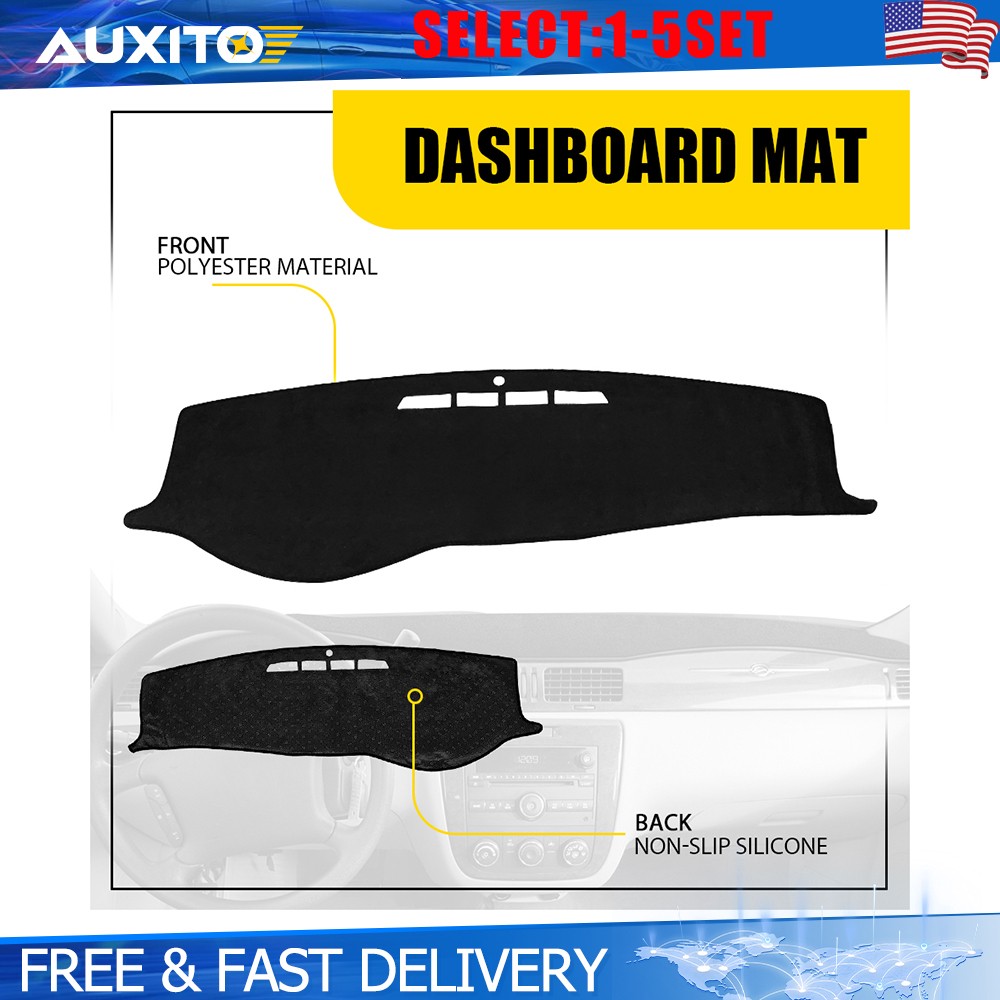 For Chevrolet Impala 2006-2013 Dash Mat Dashboard Cover Pad Heat Black 1-5X
