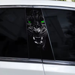 2PCS 3D Eyes Animals Car Stickers Waterproof B Pillar Door Vinyl Decals Wrap Uk