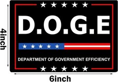 10 Pack D.O.G.E. Trump Musk Department of Government Efficiency Bumper Stickers