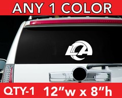 LA RAMS LARGE DECAL STICKER 12″x 8″h 1 COLOR