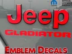 JEEP & GLADIATOR JL Fender Decals 2018 2019 2020 2021 2022 2023 24 25 26