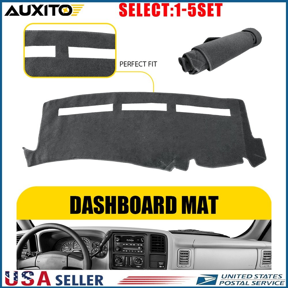 Gray Dash Mat for Chevrolet Avalanche 1500 2500 2001-06 Dashboard Cover Pad 1-5X