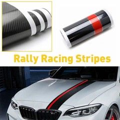 5D Carbon Fiber Car Hood Racing Sticker Stripe Decal For BMW Performance D