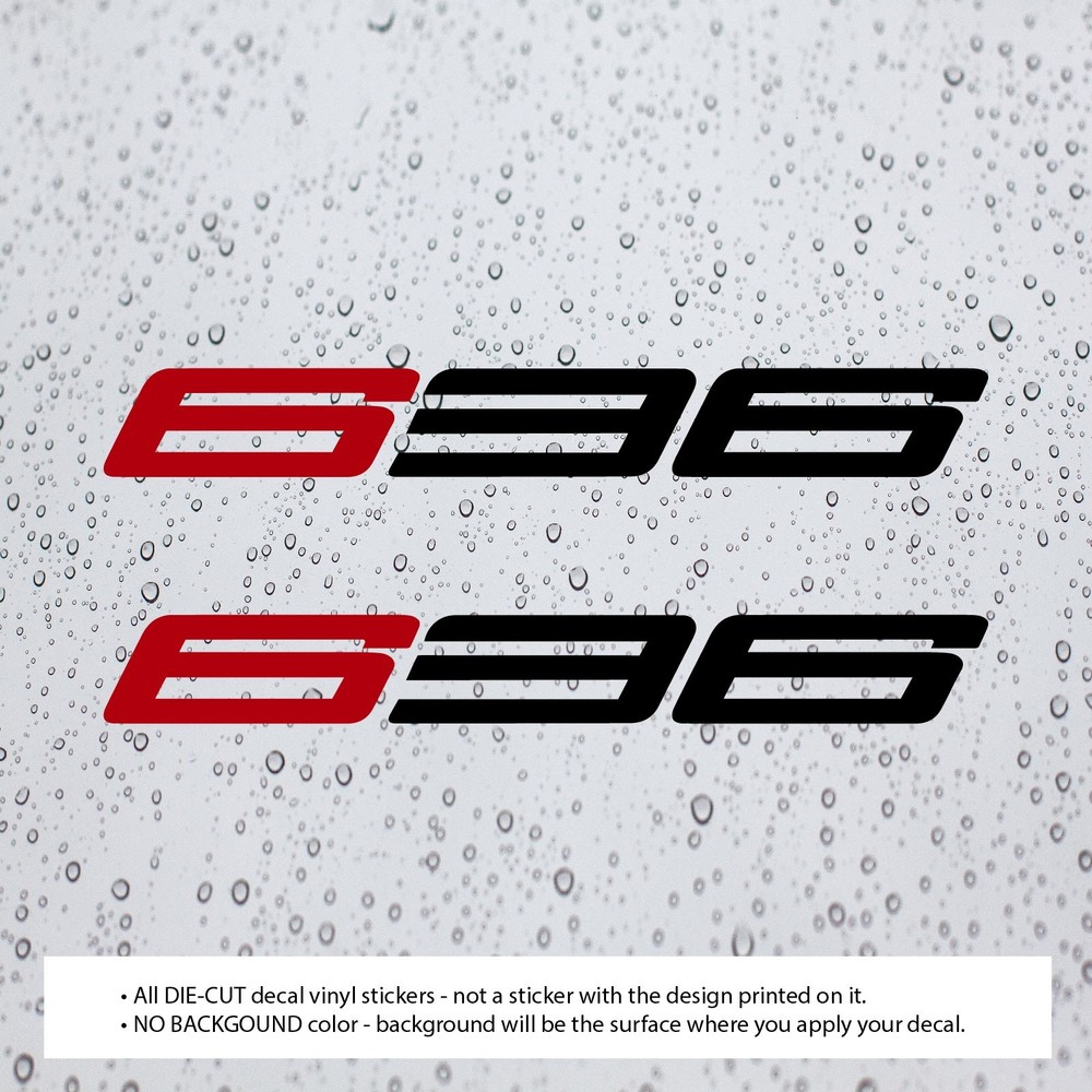 (2pcs) 636 Decals for ZX-6R ZX6R | Die Cut Vinyl Stickers for Motorcycles