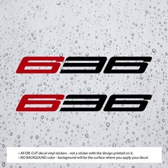 (2pcs) 636 Decals for ZX-6R ZX6R | Die Cut Vinyl Stickers for Motorcycles