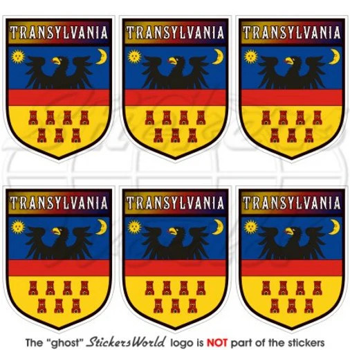 TRANSYLVANIA Shield Romania 40mm (1.6″) Vinyl Stickers Decals x6