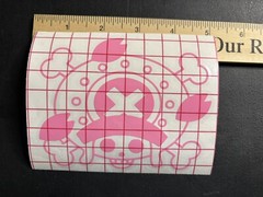 One piece Chopper Jolly Roger Vinyl Decals
