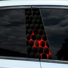 2PCS body sticker HD B column car sticker honeycomb pattern middle column