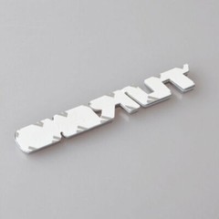2PCS 3D TURBO Logo Chrome Metal Car Badge Emblem Decal Sticker Accessories Trim