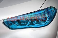 Headlight Hex Holographic Gloss Royal Blue Taillight Tint Film Fog Light Sticker