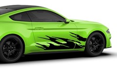 Lower flames side graphics stickers decals compatible with Ford Mustang
