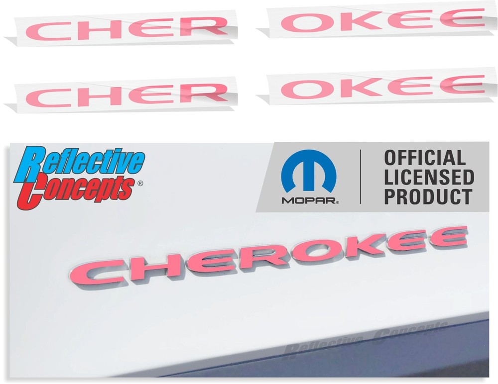 CHEROKEE Emblem Overlay Decals for 2014-2023 Jeep Cherokee