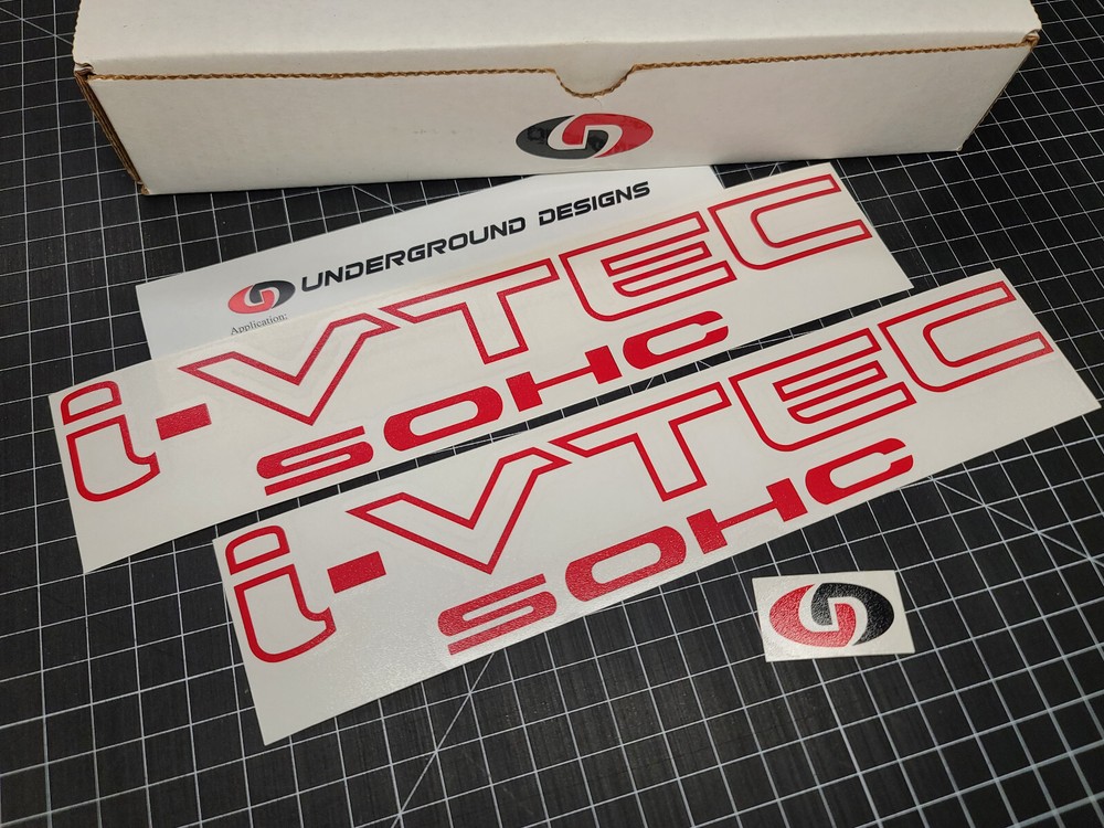 I-VTEC SOHC 12″ (2-Pack) Vinyl Decal Vtec Sticker fits Honda Civic Si Type R RSX