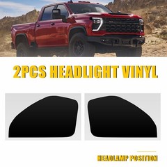 For 2022-2025 Chevrolet Silverado Smoked Headlight Side Marker Vinyl Tint Decals