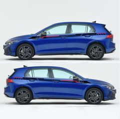Car Sticker Both Sides Body Long Stripe Vinyl DIY Decal Decoration Accessories
