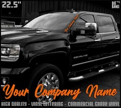 CUSTOM COMPANY NAME Side Banner Vinyl Decal Sticker Personalized Customized USA