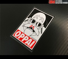Reflective Master Roshi OPPAI DRAGON BALL JDM Sticker #R08
