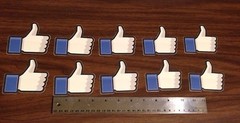 10 Vinyl Stickers – Thumbs Up Like – 2.75×3 Inches