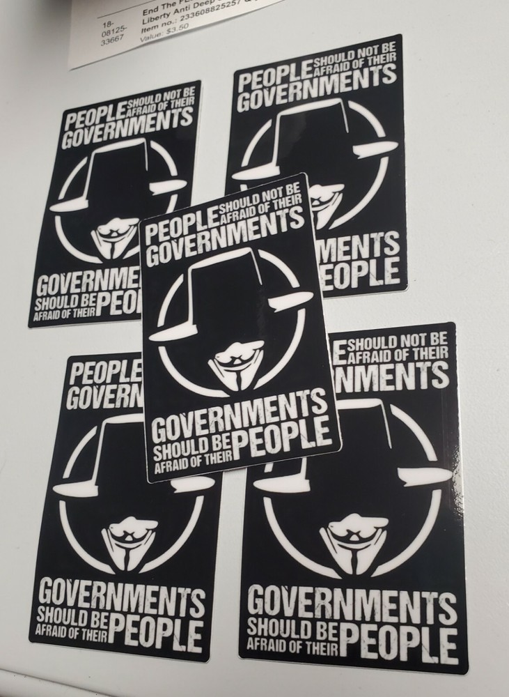 White Rose Resistance Stickers 5 PACK LOT ** WORLDWIDE SHIPPING ** 3×5 inches