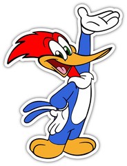 Woody Woodpecker RIGHT 3M STICKER USA MADE TRUCK WINDOW CAR DECAL CARTOON KIDS