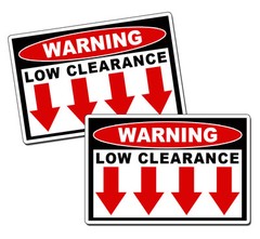 Low Clearance Warning Safety Sticker Rider Mini Truck JDM 4×4 Rack Safe Decal HD