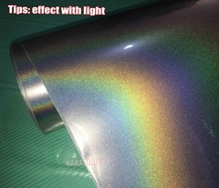 Rainbow Car Hood Iridescence Pearl Glossy Chameleon Laser Vinyl Wrap Sticker US