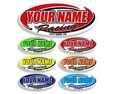 Custom Your Team Name Racing Decals Trailer Truck MX ATV Race Car Go Kart Sprint