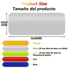 10pcs Reflective Stickers Car Bumper Stickers Night Warning Anti-Collision Tape