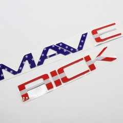 US Flag letters compatible with For MAVERICK 2022 23 24 tailgate insert Emblem