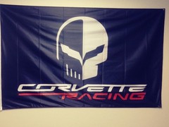 CORVETTE RACING SKULL FLAGS 3FT X 5FT C1 C2 C3 C4 C5 C6 C7 C8R