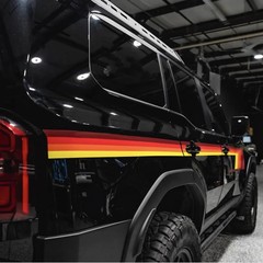 Creative Sunset Color Car Stickers Side Precut Modified Stripes Decal Vinyl