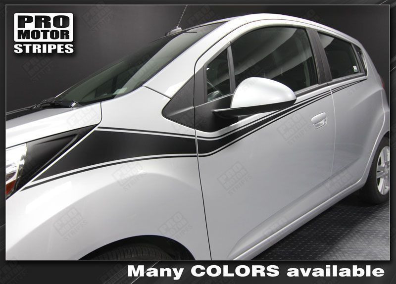 Chevrolet Spark 2013 2014 2015 Side Accent Stripes Decals (Choose Color)