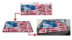 American Flag Pick Up Truck SUV Rear Back Window Graphics Decal Wrap Tint