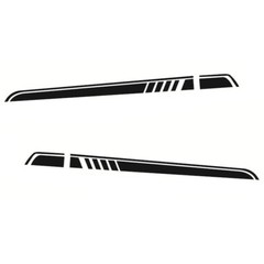 2pcs/Set DIY Stripe Decal For Car Side Door Vinyl Stickers Graphics Emblem Black