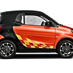2 PCS Car Side Sticker For Mercedes Benz Smart Fortwo W453 W451 Racing Stripes