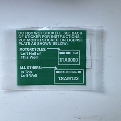 California Month Sticker (March) DMV License Plate Month Sticker Original