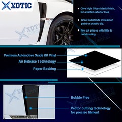 Black Front Fender Upper & Lower Air Vent Sticker for Subaru WRX STI 2015-2021
